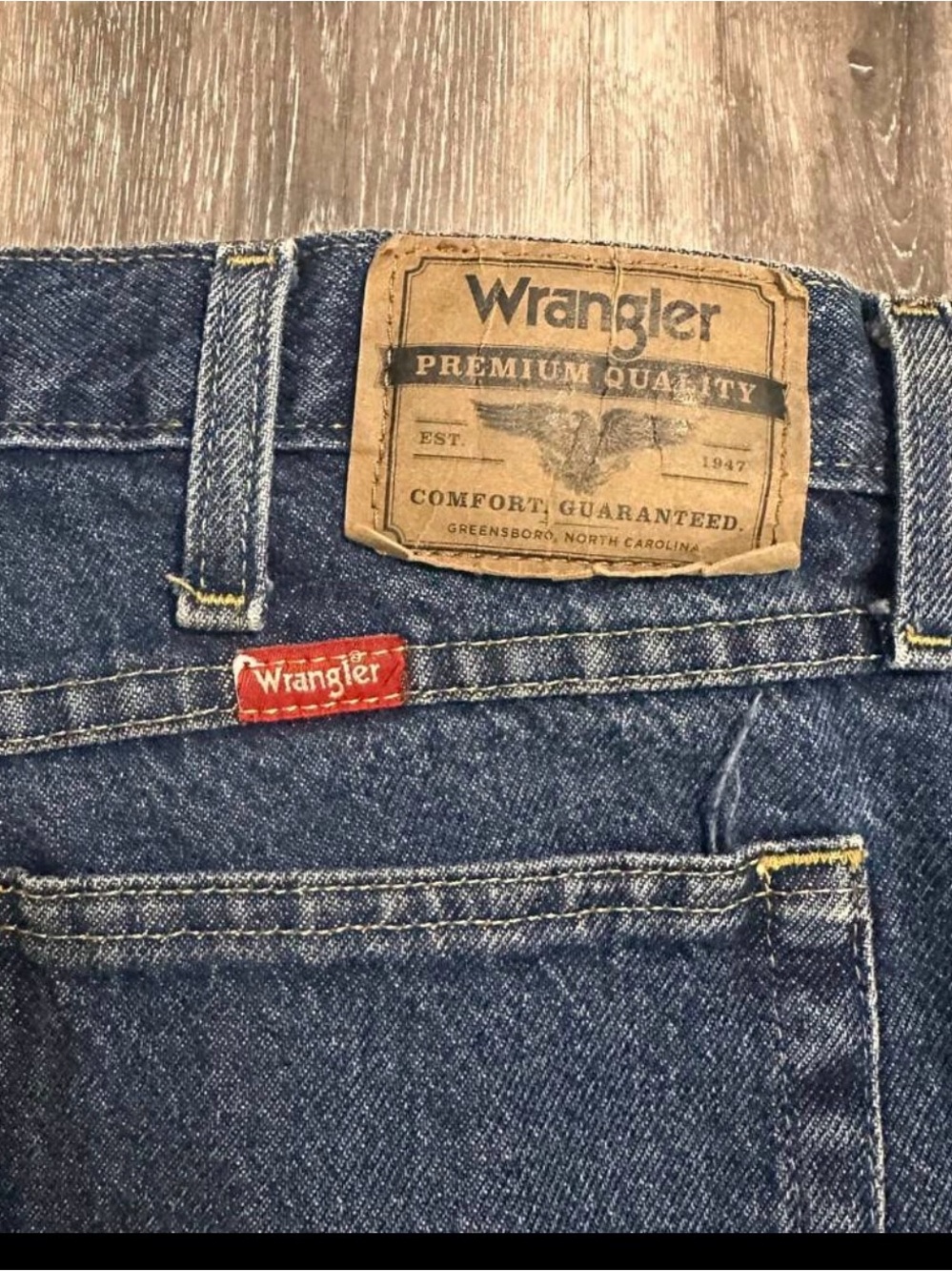 Wrangler Premium Quality Men’s Jeans 96501MR 36x32 – Classic Fit Blue Denim
